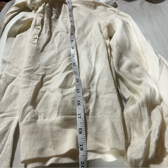 Anthropologie Moulinette Soeurs Elegant White Cream Wool Women's Blouse - Picture 14 of 14